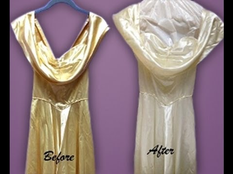how to whiten vintage christening gown