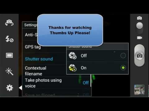 how to mute the camera sound on galaxy s