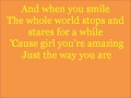 Click here to watch this video Glee Just the Way You Are with lyrics