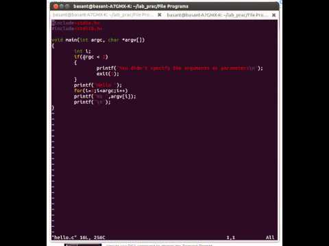 how to provide command line arguments in c