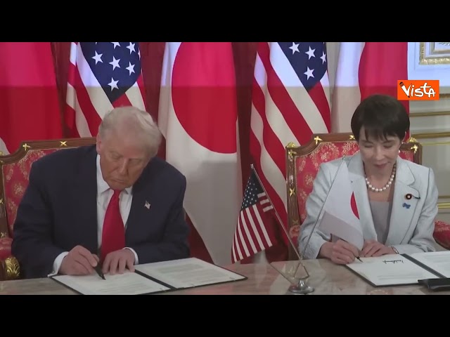 Trump e premier giapponese Sanae Takaichi firmano accordi su terre rare