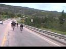 la descente de la cote de pointe lebel le d�but de l'arriv� � baie-comeau.