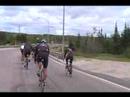 la descente de la cote de pointe lebel le d�but de l'arriv� � baie-comeau.
