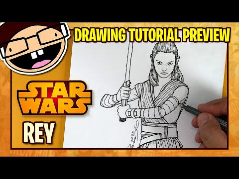 video-linktoworks-[PREVIEW] How to Draw REY (Star Wars) | Tutorial Time...