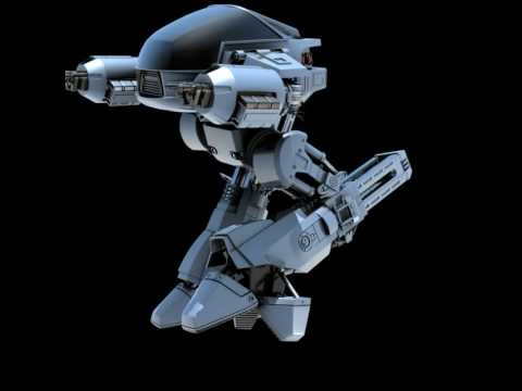 ED209 walkcycle Blender v2