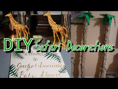 video-linktoworks-DIY Safari Baby Shower Decorations 💚
