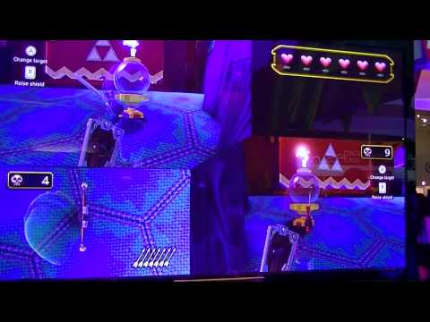 nintendo land e3 2012 - Three Links take to the fields as one player uses arrows with the Wii U GamePad. More info: http://mariopartylegacy.com/ Nintendo Land E3 2012.