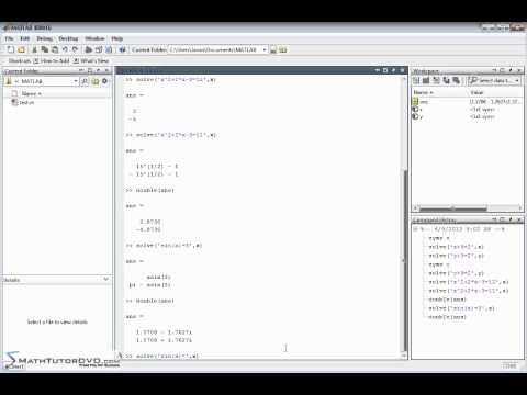 how to define symbols in matlab