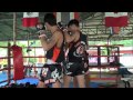 Tiger Muay Thai Techniques: Catch front push kick followed by spinning elbow strike