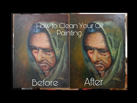 video-linktoworks-How to clean old oil painting.