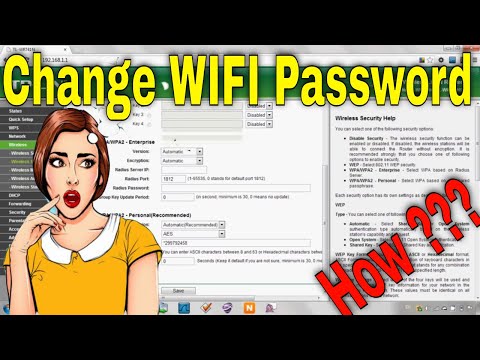 how to change wifi password