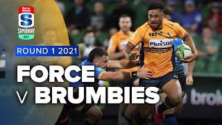 Western Force v Brumbies Rd.1 2021 Super rugby AU video highlights | Super Rugby AU