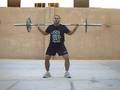 Nate The Game Dog Baker doing the Randy Couture workout