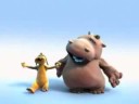funny Hippo and dog - In the Jungle