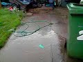 big water balloon being dropped in slow motion and popping