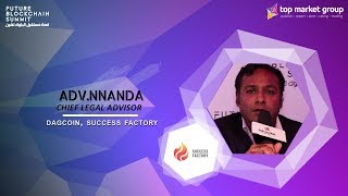 Adv.NNANDA - Chief legal Advisor - Success Factory at Future Blockchain Summit