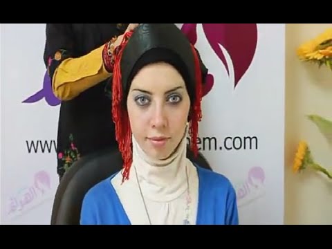 لفة حجاب سواريه بسيطة بالساتان الأسود