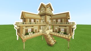 Minecraft Tutorial: How To Make A 2 Player Ultimate Wooden Survival House 2019