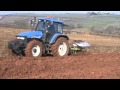 New Holland TM120 Tractor Ploughing.