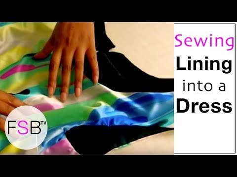how to attach lining to a dress