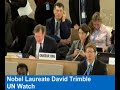 Nobel Laureate Tells U.N. Rights Council: "Stop Undermining Peace"