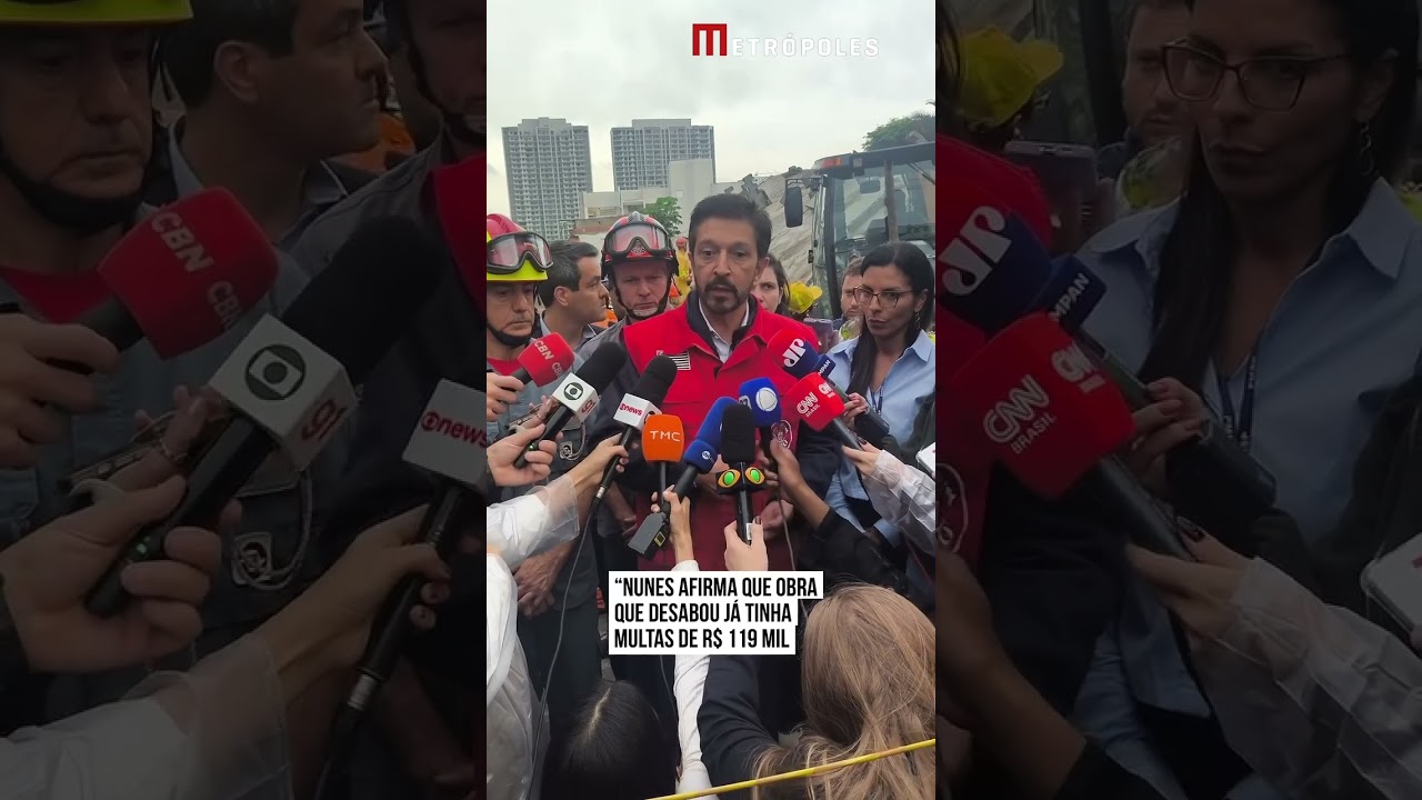 Nunes afirma que obra que desabou tinha multa de R$119 mil