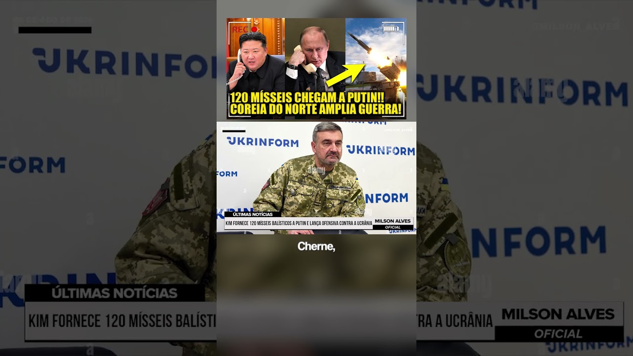 Kim fornece 120 MÍSSEIS balísticos a Putin e lança ofensiva contra A UCRÂNIA