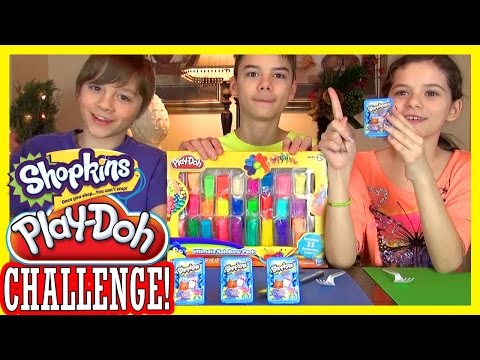 SHOPKINS PLAY DOH CHALLENGE! | BLIND BAG BASKET OPENING! | KITTIESMAMA