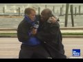 Holding on to Al Roker in hurricane