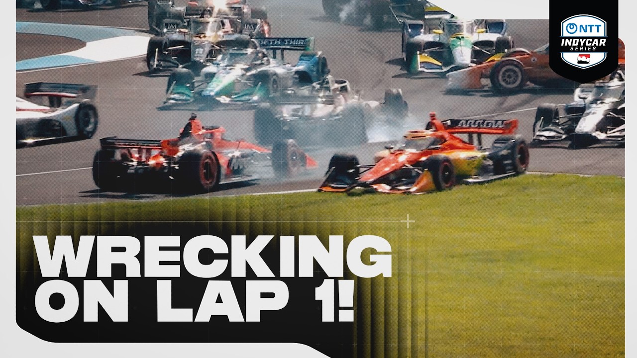 Multiple Cars Crash on Lap 1! | 2026 INDYCAR at Indianapolis