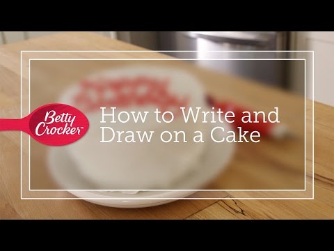 how to write on a cake