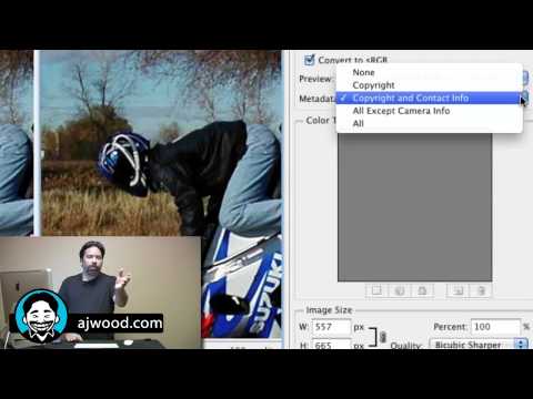 ajwood - I Create Content #51. In this episode A.J. shows you how to edit metadata for search engines using Photoshop for posting to the Internet.