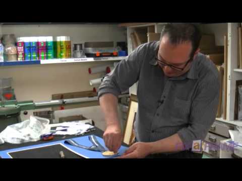 how to fasten items in a shadow box