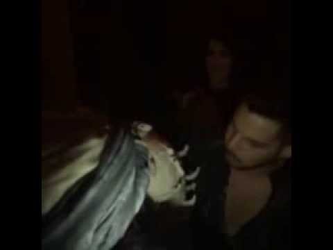 Adam Lambert blowing out candles on his birthday cake – Birthday party 2014