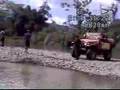 Land Cruiser sunk into a river, Club 4x4 Panama@Santa Isabel