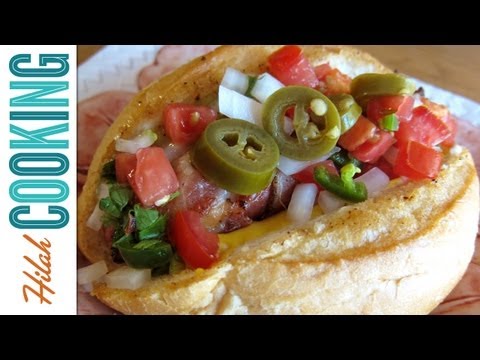 hilahcooking - Bacon-wrapped hotdogs, fried and served with salsa, pico de gallo, and jalapenos. These are popular street food in Sonora, Mexico and also along the US-Mexic...