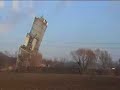 Explosive demolition of steel silos