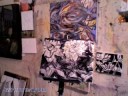 oil painting w/ T.S.PEW (Koi and water flowers)