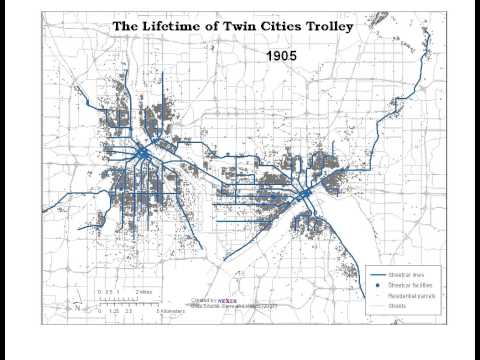 Evolution of the Twin City Rapid Transit Streetcar System (1880-1954)