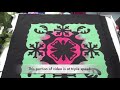 This applique project is full of sharp ideas, having been cut with an Accuquilt Die cutting machine. learn about how to prepare the fabric for cutting with Shades SoftFuse, and see the Accu-Quilt Studio Cutter in action, and see 2 Hawaiian appliqué blocks unfold. This is a darling design, 