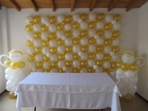 arreglos de primera comunión - DECORACION PRIMERA COMUNION ARCO Y PARED CON GLOBOS DECORACION PARA FIESTAS INFANTILES EN MEDELLIN -- REVOLTOSOS RECREACIONES -- EMPRESA DE RECREACION Intere...