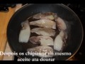 Chipiróns recheos de berenxenas e azafran