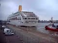 P&O  cruises  ms. Oriana arrival at Rotterdam.