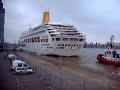 P&O cruises ms. Oriana arrival at Rotterdam.