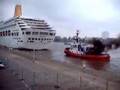 P&O cruises ms. Oriana arrival at Rotterdam.