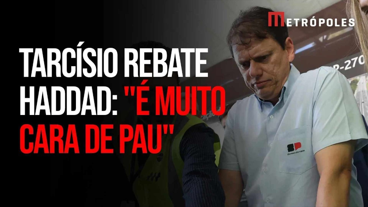 Tarcísio rebate Haddad sobre caixa do estado: "É muito cara de pau"