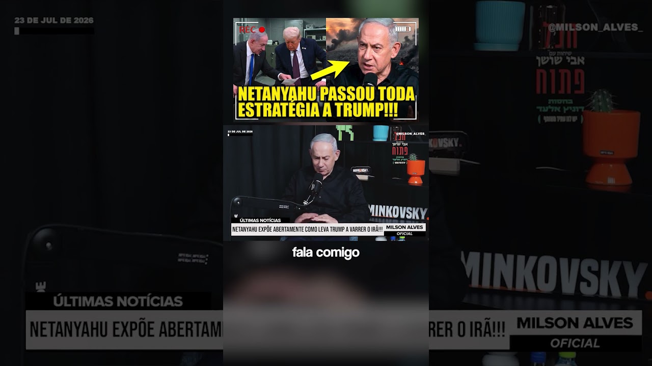 Netanyahu EXPÕE ABERTAMENTE como leva Trump a VARRER O IRÃ!!!