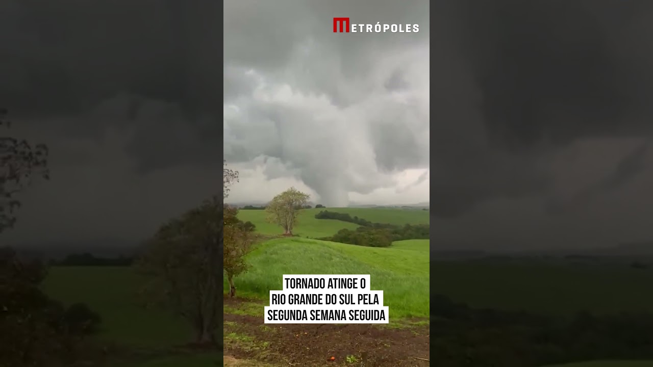 Tornado atinge o Rio Grande do Sul pela segunda semana seguida