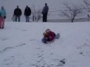 im in the blue/purpley jacket my family sled trip