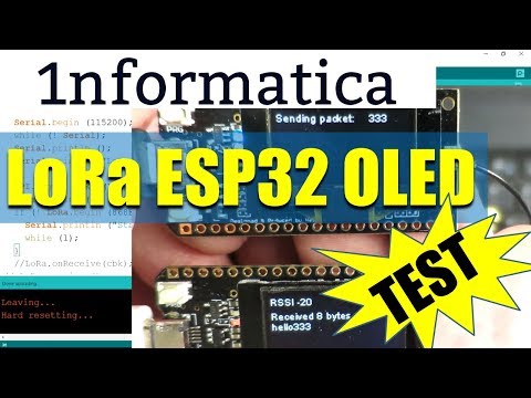 LoRa ESP32 OLED Setup and First Test Wemos TTGO IoT Project From Banggood